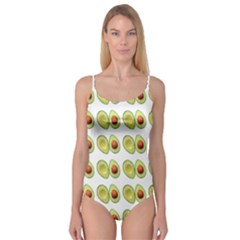 Pattern Avocado Green Fruit Camisole Leotard 