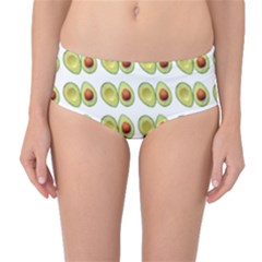 Pattern Avocado Green Fruit Mid-waist Bikini Bottoms