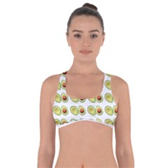 Pattern Avocado Green Fruit Got No Strings Sports Bra