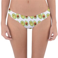 Pattern Avocado Green Fruit Reversible Hipster Bikini Bottoms by HermanTelo