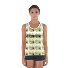 Pattern Avocado Green Fruit Sport Tank Top  by HermanTelo