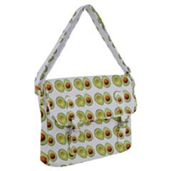 Pattern Avocado Green Fruit Buckle Messenger Bag