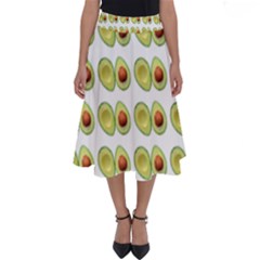 Pattern Avocado Green Fruit Perfect Length Midi Skirt