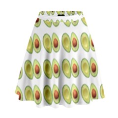 Pattern Avocado Green Fruit High Waist Skirt by HermanTelo