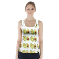 Pattern Avocado Green Fruit Racer Back Sports Top by HermanTelo