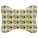 Pattern Avocado Green Fruit Velour Seat Head Rest Cushion View1