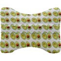 Pattern Avocado Green Fruit Velour Seat Head Rest Cushion View2