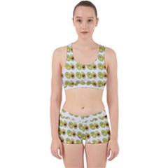 Pattern Avocado Green Fruit Work It Out Gym Set by HermanTelo