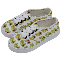 Pattern Avocado Green Fruit Kids  Classic Low Top Sneakers by HermanTelo