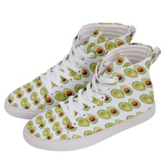 Pattern Avocado Green Fruit Women s Hi-top Skate Sneakers