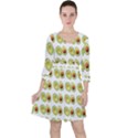 Pattern Avocado Green Fruit Ruffle Dress View1