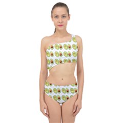 Pattern Avocado Green Fruit Spliced Up Two Piece Swimsuit