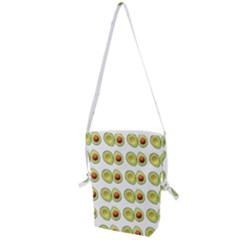 Pattern Avocado Green Fruit Folding Shoulder Bag