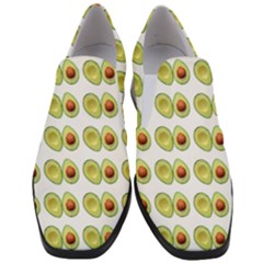 Pattern Avocado Green Fruit Slip On Heel Loafers by HermanTelo