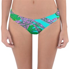 Painting Oil Leaves Nature Reason Reversible Hipster Bikini Bottoms