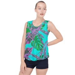 Painting Oil Leaves Nature Reason Bubble Hem Chiffon Tank Top by HermanTelo