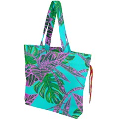 Painting Oil Leaves Nature Reason Drawstring Tote Bag