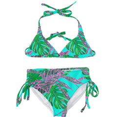 Painting Oil Leaves Nature Reason Kids  Classic Bikini Set