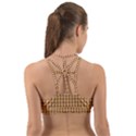 Pattern Gingerbread Brown Tree Back Web Sports Bra View2