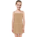 Pattern Gingerbread Brown Tree Kids  Summer Sun Dress View1