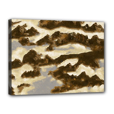 Mountains Ocean Clouds Canvas 16  X 12  (stretched)