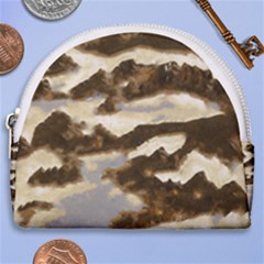 Mountains Ocean Clouds Horseshoe Style Canvas Pouch