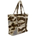 Mountains Ocean Clouds Zip Up Canvas Bag View2