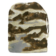 Mountains Ocean Clouds Drawstring Pouch (xxxl) by HermanTelo