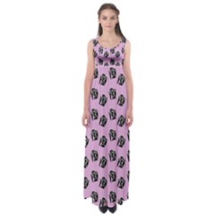 Girl Face Lilac Empire Waist Maxi Dress