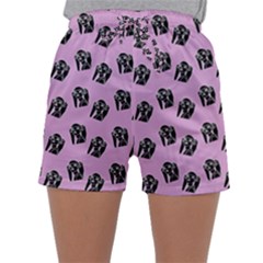 Girl Face Lilac Sleepwear Shorts by snowwhitegirl