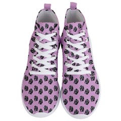 Girl Face Lilac Men s Lightweight High Top Sneakers by snowwhitegirl