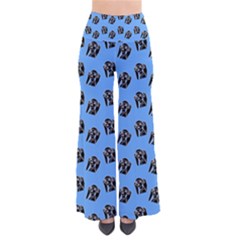 Girl Face Blue So Vintage Palazzo Pants by snowwhitegirl