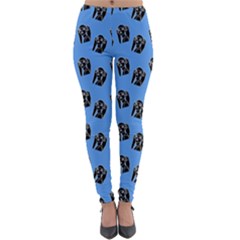 Girl Face Blue Lightweight Velour Leggings by snowwhitegirl