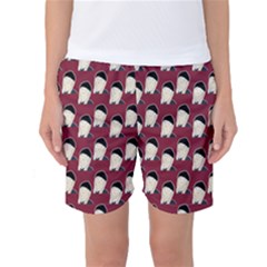 Beanie Boy Pattern Red Women s Basketball Shorts by snowwhitegirl