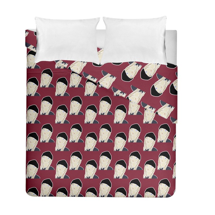 Beanie Boy Pattern Red Duvet Cover Double Side (Full/ Double Size)