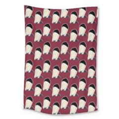 Beanie Boy Pattern Red Large Tapestry