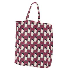 Beanie Boy Pattern Red Giant Grocery Tote by snowwhitegirl