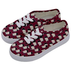 Beanie Boy Pattern Red Kids  Classic Low Top Sneakers