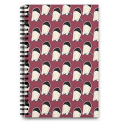 Beanie Boy Pattern Red 5 5  X 8 5  Notebook by snowwhitegirl