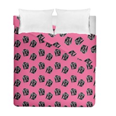 Girl Face Pink Duvet Cover Double Side (full/ Double Size) by snowwhitegirl