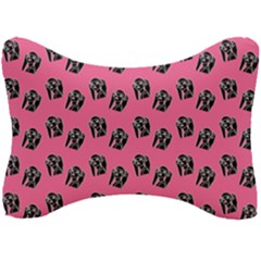 Girl Face Pink Seat Head Rest Cushion by snowwhitegirl