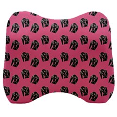 Girl Face Pink Velour Head Support Cushion