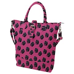 Girl Face Pink Buckle Top Tote Bag by snowwhitegirl