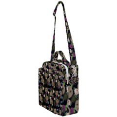 Cracked Doll Pattern Black Crossbody Day Bag