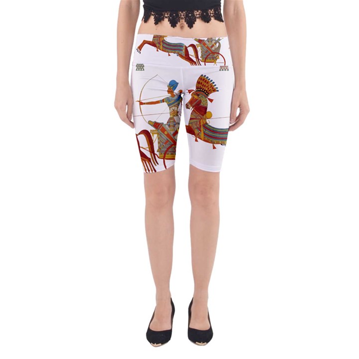 Egypt Egyptian Pharaonic Horses Yoga Cropped Leggings