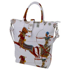 Egypt Egyptian Pharaonic Horses Buckle Top Tote Bag by Sapixe