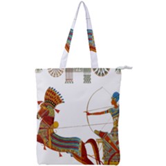 Egypt Egyptian Pharaonic Horses Double Zip Up Tote Bag by Sapixe