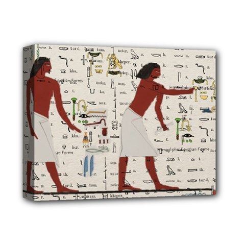 Egyptian Design Men Worker Slaves Deluxe Canvas 14  X 11  (stretched) by Sapixe