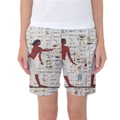 Egyptian Design Men Worker Slaves Women s Basketball Shorts by Sapixe