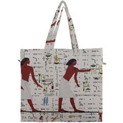 Egyptian Design Men Worker Slaves Canvas Travel Bag by Sapixe